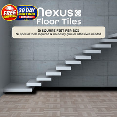 Nexus Self Adhesive 12-Inch Vinyl Floor Tiles, 20 20 Ash Grey Wood