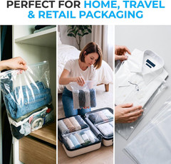 3 Gallon 20″ X 20″ Slider Zip Poly Bags, Pack of 10 – Heavy-Duty 3 Mil Clear Reu