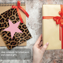Preppy Cheetah Leopard Notebook Journal Gifts for Women Teen Girls School Suppli