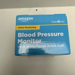 Amazon Basic Care Blood Pressure Monitor, Wide Range Arm Cuff, Intelligent Infla