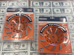 Ridgid 7″ Diamond Cup Wheel 12 Segments Concrete Grinding Wheel 2x One Open