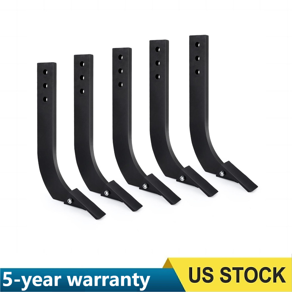 5 pc Heavy Duty 16″ Box Blade Scarifier Shank Teeth with 3 Holes Pins Adjustable