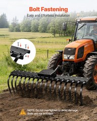VEVOR 6 Pack Landscape Rock Rake Tines Replacement 1″ x 5/16″ Bolt-on Mount