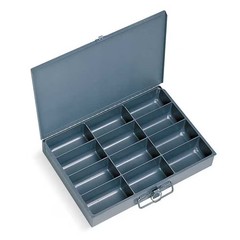 Steel, Compartment Drawer, 9 7/8 in D x 2 1/8 in H x 13 5/8 in W