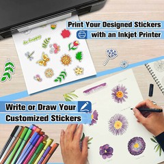 300 Sheets Koala Sticker Paper 8.5×11 Matt White Full Sheet Label Inkjet / Laser
