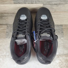 Skechers Dighton Mens Work Shoes Sz 9 Black Relaxed Fit Slip Resistant Sneakers