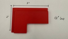 PLA 3D Print Door casing and trim reveal jig – 1/4″ in (0.25) RED