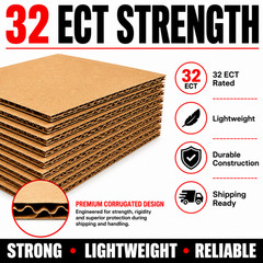 12.25×12.25 LP Record Mailer Pads Corrugated Cardboard Inserts 32 ECT