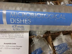 New Millipore 47mm Petri Dish Petri-Pad Sterile Microbiological Dish 500 ea NIB