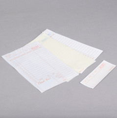 (2000-Pack) 3 Part Tan and White Carbonless Guest Check w/ Bottom Guest Receipt