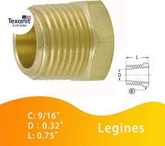 1/4″ NPT Male to 1/8″ NPT Female Brass Reducer Bushing Forged Hex Head Pipe Fitt