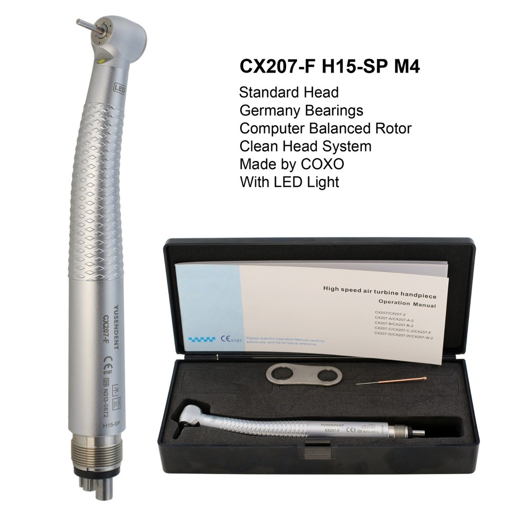 COXO Dental LED High Speed Handpiece 4 Holes E Generator Self Power Air Turbine