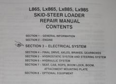 NEW HOLLAND L865 Lx865 Lx885 SKID STEER SERVICE SHOP REPAIR WORKSHOP MANUAL