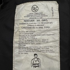 Force 6 Rescuer XXL SRT PFD Life Jacket Rescue Vest Type I Flotation Device