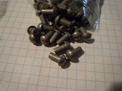 100 Steel Round Head Rivets 3/16 x 3/8″ Steampunk Blacksmith SCA Armour