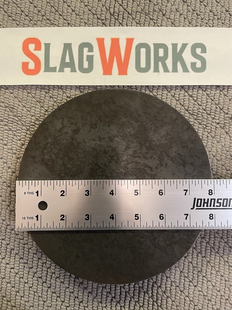 8 inch disc 1/2 inch thick steel plate 1/2”x8” disc A36 Hot Roll Flat