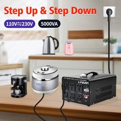 5000W Voltage Transformer Converter Step Up Down 110V 220V-240V Heavy Duty Power