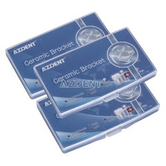 AZDENT Dental Orthodontic Ceramic Bracket Braces MBT /Roth 018 /0.022 Hooks 345