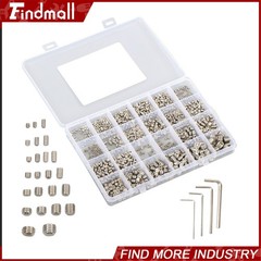 1500PCS Fully Threaded Hex Socket Set Screw Assortment Kit 304 Stainless Steel