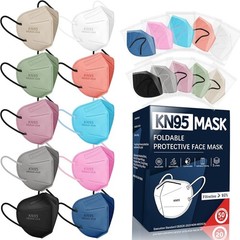 KN95 Face Masks for Adults, 50 Pack 10 Colors Disposable KN95 Masks, 5 Layer …