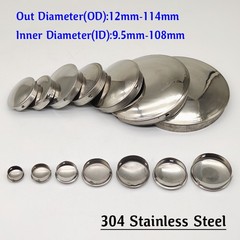 Round 304 Stainless Steel Blanking End Caps Tube Pipe Inserts Plug Bung 9-114mm