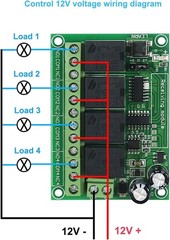 12V 4 Channels 433Mhz Wireless Remote Control Switch with Industrial watterpr…