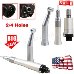 NSK Style Dental Slow Low Speed Handpiece Straight Contra Angle Air Motor 4Holes