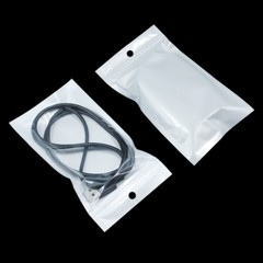 White Clear for Zip Hang Hole Plastic Lock Bags Pouches Retail Package 8cmx13cm