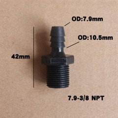 NPT Plastic Male Thread Reducer Connector Barb Hose Pipe Fitting Air Fuel Water