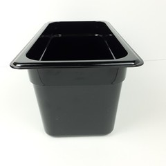 Vigor 1/3 Size Polycarbonate 6″ Deep Black 5.6 Qt Food Storage Pan 247FP136