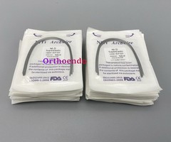 100Pcs Dental Ortho Super Elastic Niti Arch Wire Round Rectangular Wires Natural