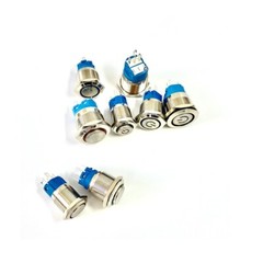 Metal Push Button Switch 12/16/19/22mm Momentary Latching High Head Car Boat LED