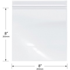 Plymor 8″ x 8″, 4 Mil Heavy Duty Zipper Reclosable Plastic Bags