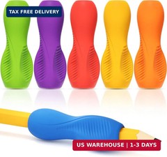 ELETIUO 6-Pack Pencil Grips,Ergonomic Triangular Design with Guiding Grooves Cor