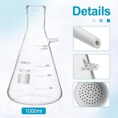 Lab Vacuum Pump Oilless 18 L/Min 1000ML Lab Vacuum Filtration Filter Flask Kit
