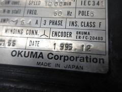 *SPECIAL PRICE* OKUMA BL-MOTOR BL-MH301E-12SB 1995.12 ER-FC-2048D WARRANTY