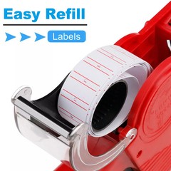 8-Digit Price Tag Gun Marking Machine with Sticker Labels & Ink Roller
