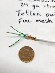 TEFLON 3 COND SHIELDED 24 AWG STRANDED WHITE $$ PER 40FT SECTIONS AIRCRAFT WIRE