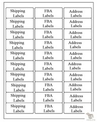 Premium Shipping Address Mailing Labels FBA SKU Labels 1″ x 2 5/8″ 30/sheet 30UP