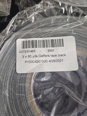 Tape Logic T98818B 3″ x 60 yds. Black Tape Logic 11 Mil Gaffers Tape 16 Rls/Case