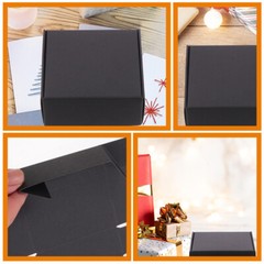 15pcs Small Corrugated Mailer Boxes with Lids for Mailing and Packaging Black