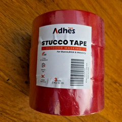 Stucco Tape 2 Inch x 60 Yards 3 Rolls UV Resistant Outdoor Masking Tape Red
