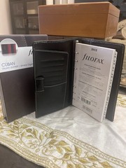 Filofax ‘Cuban’ Slimline personal organizer Black – 2012 NOS in box