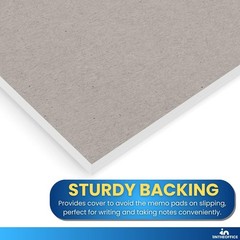 5×8 Memo Pads – Unruled White Scratch Pads, 100 Sheets Each, 12 Pack, Office Sup