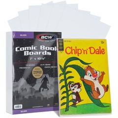 BCW Silver Comic Book Backing Boards 7 x 10.5 – 100 Pack | Certified Acid-Free