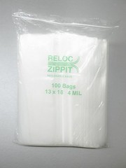 13×18 Reloc Zippit Bags 4Mil Clear Reclosable Large Jumbo Size13″x18″ 100 Pcs