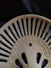 #22 CAST IRON Tractor Implement Seat WALTER A WOOD Hoosick Falls New York USA