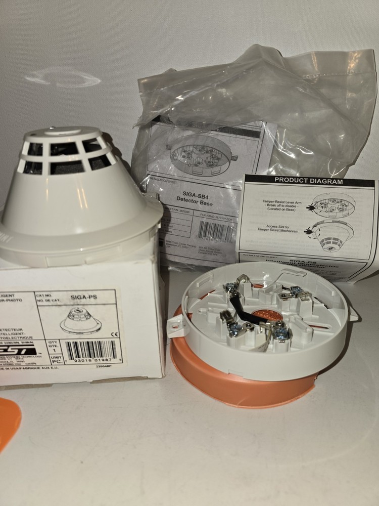 EDWARDS EST SIGA-PS SIGA PS PHOTOELECTRIC SMOKE DETECTOR INTELLIGENT SIGA-SB4