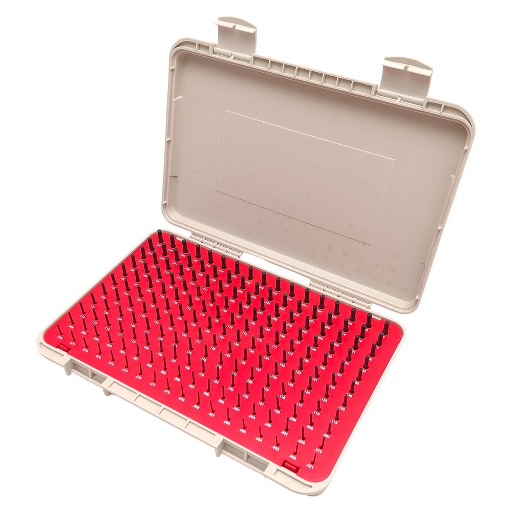 Vermont Gage 901100400 Black Oxide-Coated Pin Gauge Set, 0.0610in to 0.25in
