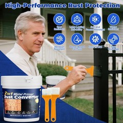 Rust Converter & Metal Primer – 35 Oz Black Anti-Rust Coating for Protection